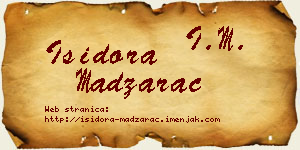 Isidora Madžarac vizit kartica